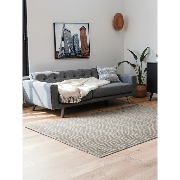 Сиво-кремав килим 160x235 cm Perles Howlite – Elle Decoration-image-1