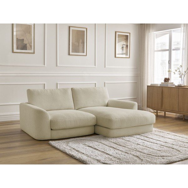 Бежов ъглов диван от букле (десен ъгъл) Leonore – Bobochic Paris-image-4