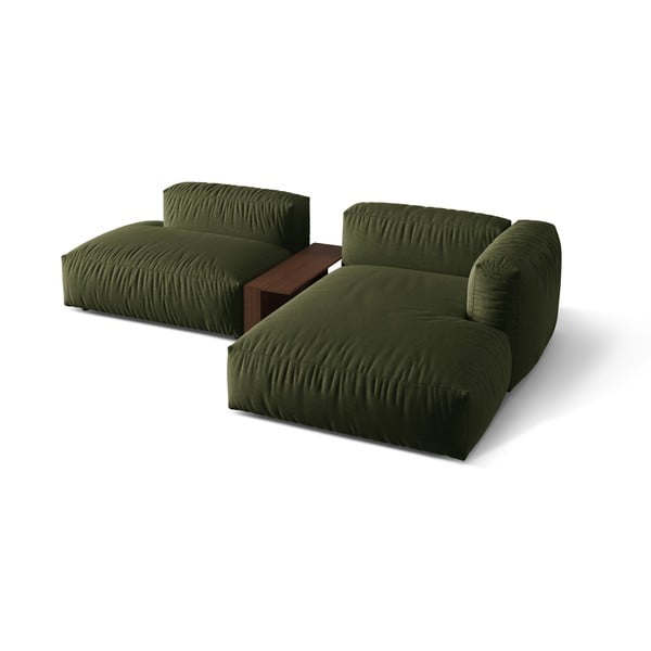 Зелен модулен ъглов диван (десен ъгъл) Martina – Micadoni Home-image-2