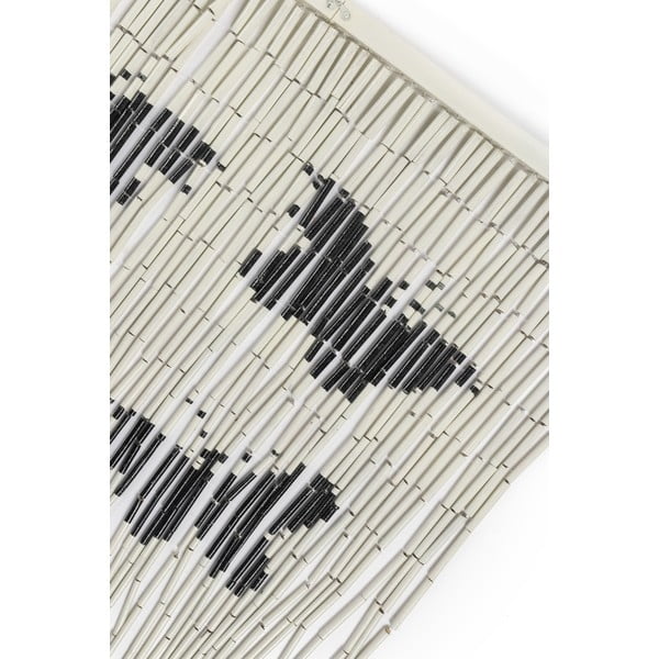 Черно-сива бамбукова завеса за врата 200x90 cm Cat and Butterfly - Maximex-image-1