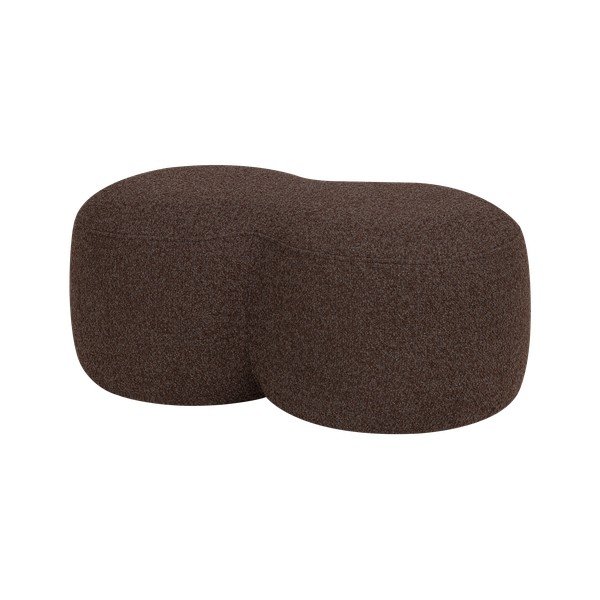 Тъмнокафява табуретка от прежда с примки от букле Umbo – noo.ma