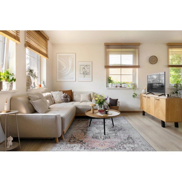 Бежов ъглов разтегателен диван десен ъгъл Dazzling Daisy - Miuform-image-1