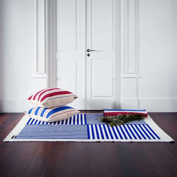 Koberec Lona Print 200x150 cm, modrý/bílý-image-1