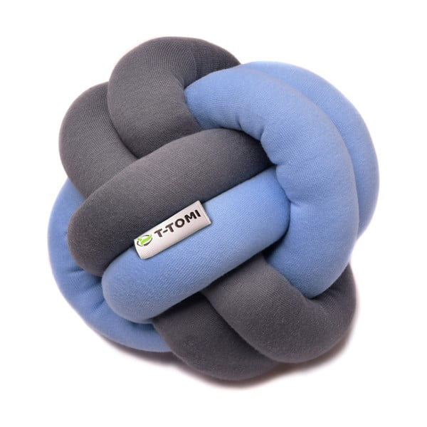 Синьо-сива памучна плетена топка, ø 20 cm - T-TOMI