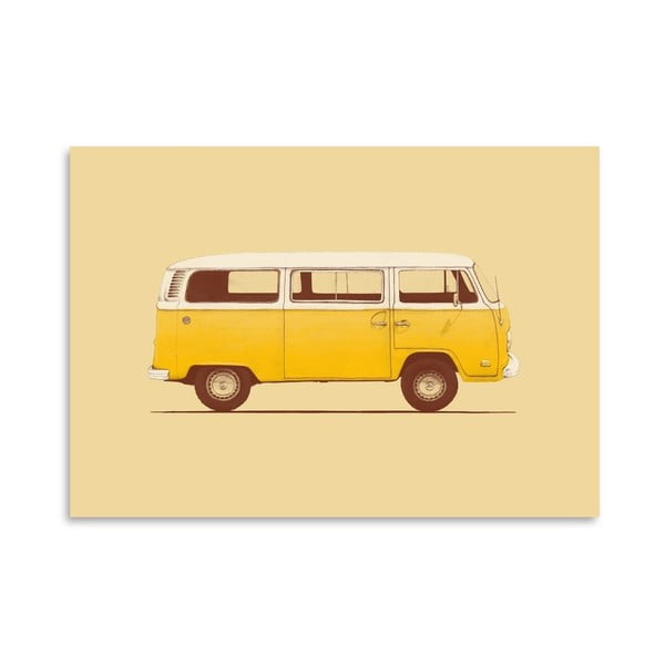 Plakát Yellow Van od Florenta Bodart, 30x42 cm