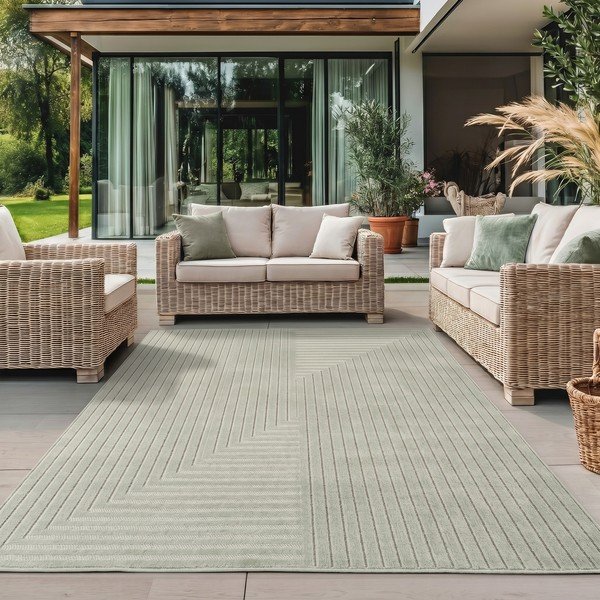 Зелен килим за открито и закрито 80x150 cm Nova 1202 – Ayyildiz Carpets-image-1
