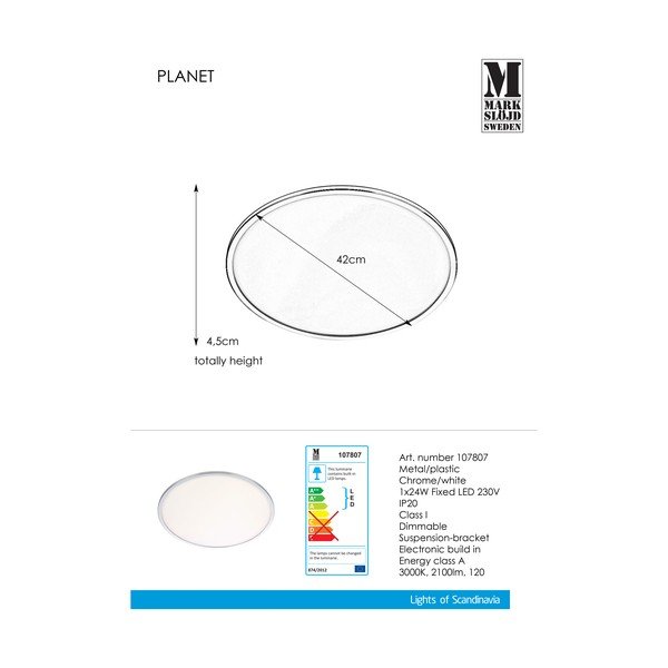 Stropní svítidlo Markslöjd Planet Plafond, ⌀ 42 cm-image-2