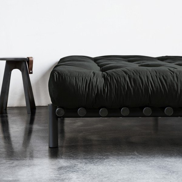 Černý rám postele z borovicového dřeva Karup Design Pace Black, 140 x 200  cm-image-4