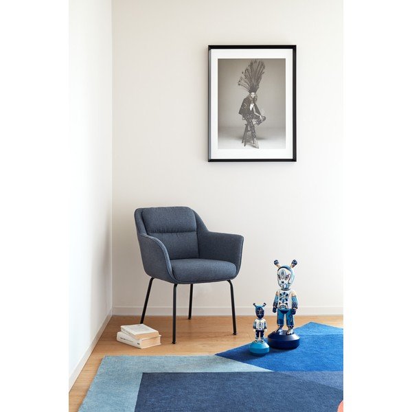 Тапициран трапезен стол с подлакътници в цвят горчица Sadira – Teulat-image-1