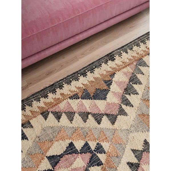 Сива ръчно изработена ютена пътека 80x200 cm Roya Parsa – Elle Decoration-image-4