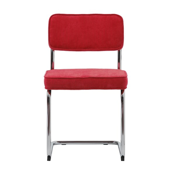 Червен  велурен трапезен стол Rupert – Unique Furniture-image-3