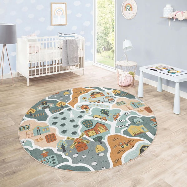 Детско килимче за игра подходящо за пране ø150 cm Farmer's Life – Mila Home-image-3