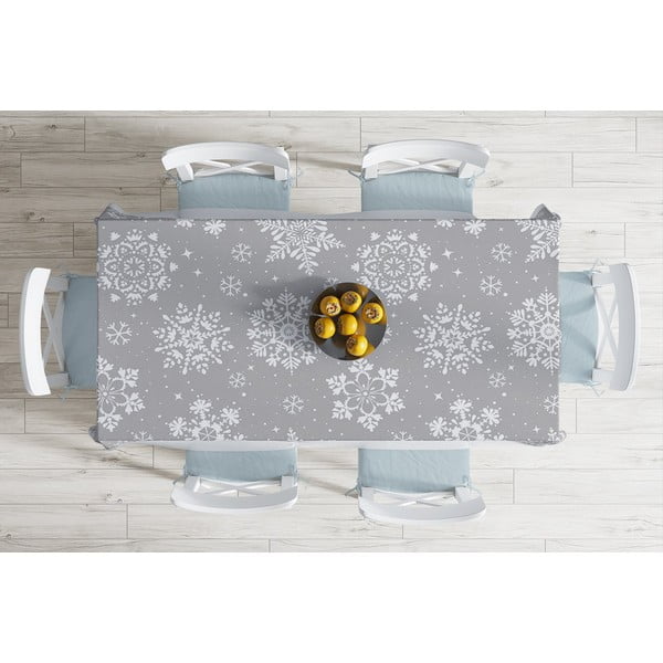 Коледна покривка за маса с памук Holly Night, 140 x 180 cm Snowflakes - Minimalist Cushion Covers-image-1