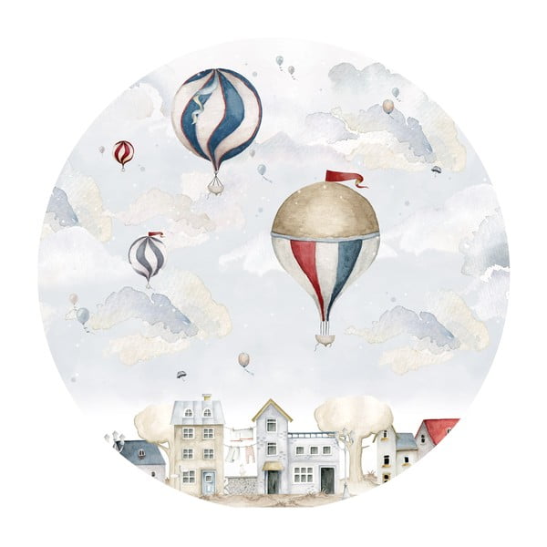 Детски стикер за стена Балони в кръг, ø 150 cm Baloons in a Circle - Dekornik