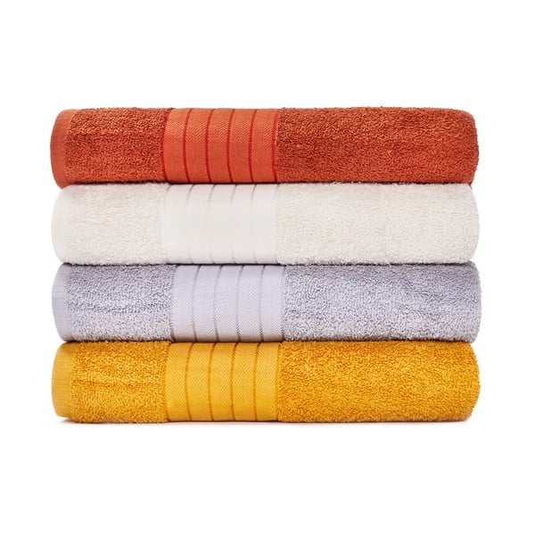 Комплект от 4 памучни кърпи за баня, 70 x 140 cm Roma - Bonami Selection