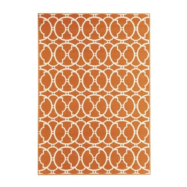 Оранжев килим за открито , 133 x 190 cm Interlaced - Floorita