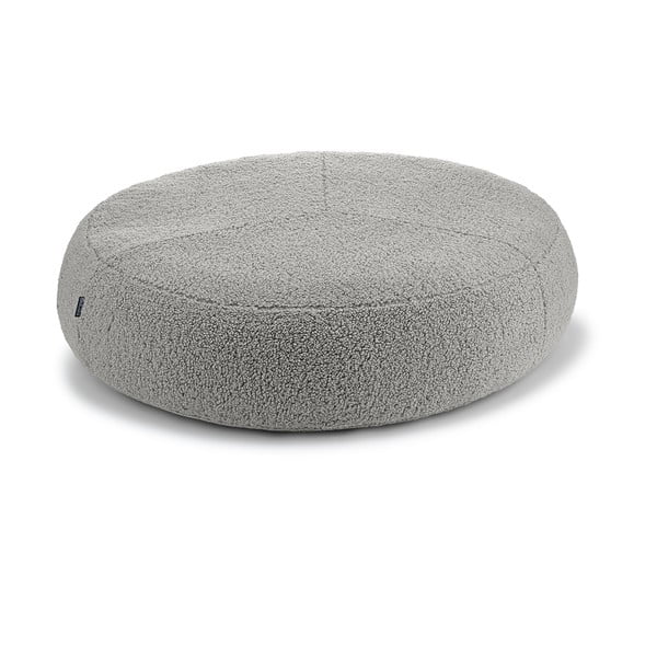 Сиво легло за куче от плат букле ø 90 cm Senso Pouffe Pebble M/L – MiaCara