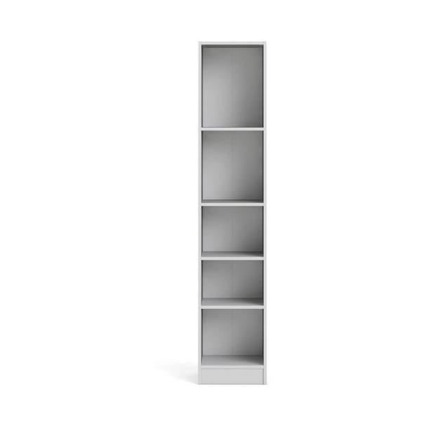 Бял шкаф за книги 41x203 cm Basic - Tvilum