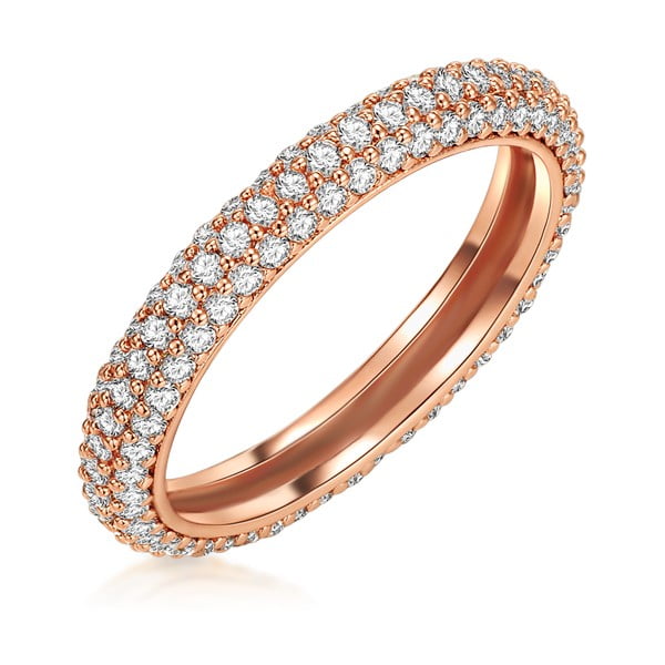 Dámský prsten v barvě růžového zlata Tassioni Nina, vel. 52