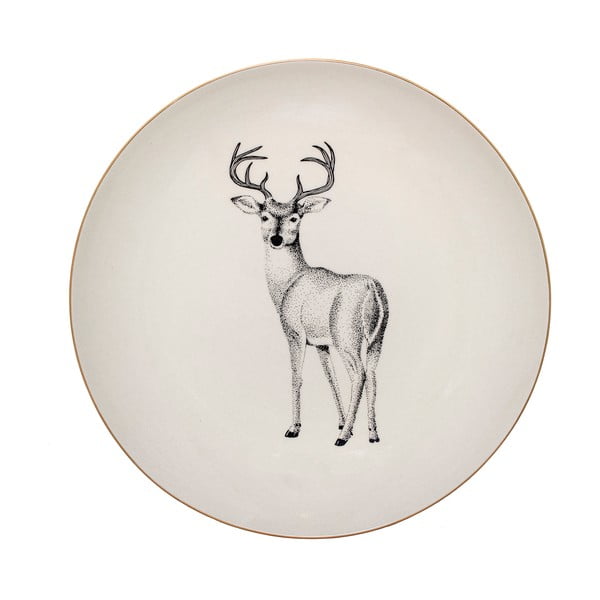Бяла керамична чиния , ⌀ 25 cm Noel - Bloomingville