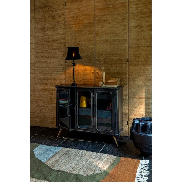 Черна метална витрина 100x80x37 cm Denza – Dutchbone-image-1