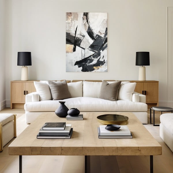 Картина с ръчно изрисувани елементи 70x100 cm Ash – Styler-image-1