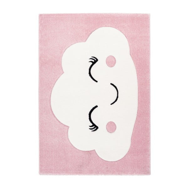 Розов детски килим Obláček, 120 x 170 cm - Kayoom