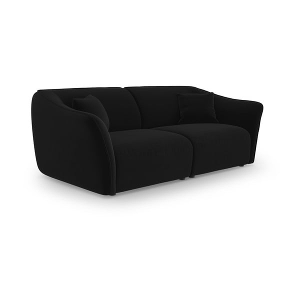 Черен кадифен диван 206 cm Tokyo – Cosmopolitan Design-image-3