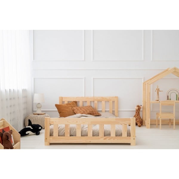 Детско легло от борова дървесина в естествен цвят 140x200 cm CPN - Adeko
