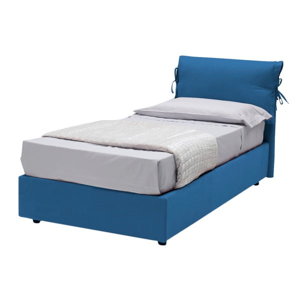 Modrá jednolůžková postel s úložným prostorem 13Casa Iris, 90 x 190 cm
