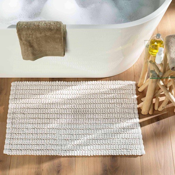 Бял килим за баня 50x80 cm Voltis – douceur d'intérieur-image-1