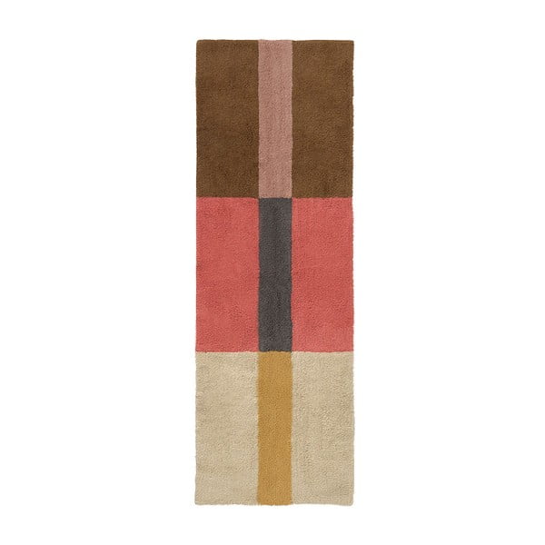 Ръчно изработена вълнена пътека 80x230 cm Chroma Spiced Coral – Lorena Canals