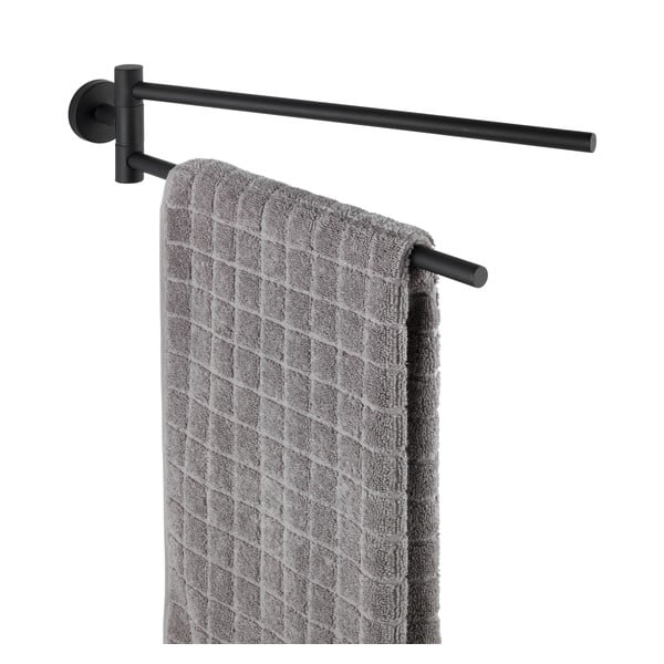 Матово черно стенна поставка за кърпи от неръждаема стомана Bosio – Wenko-image-2