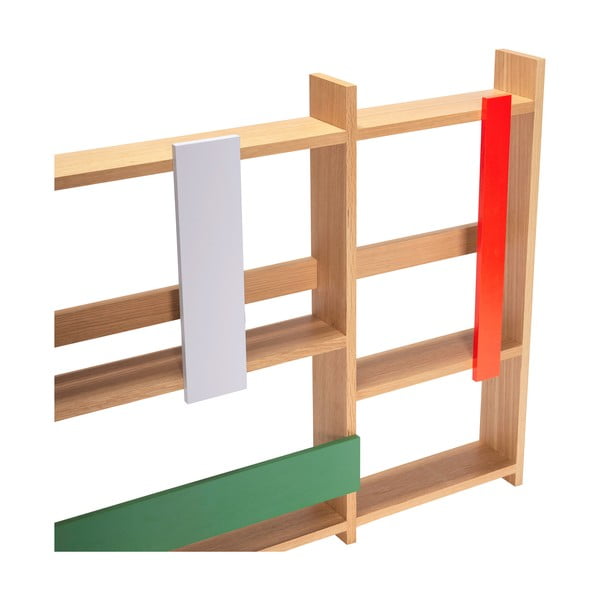 На няколко нива стенен рафт от декор от дъб в естествен цвят 110 cm Arki – Hübsch-image-3