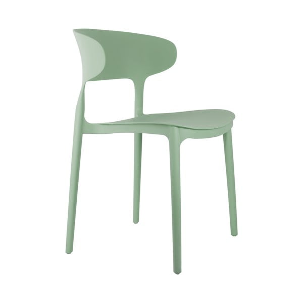 Светлозелени пластмасови трапезни столове в комплект от 4 бр. Fain – Leitmotiv