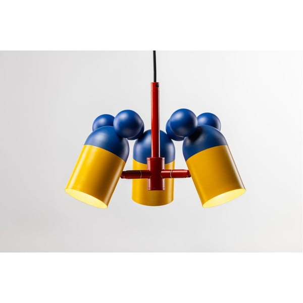 Синьо  детско осветително тяло с метален абажур ø 30 cm Mouse II – GTV-image-1