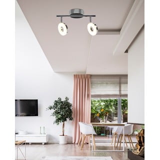 LED осветително тялоо за таван в лъскаво сребристо 27x16 cm Thema – Candellux Lighting