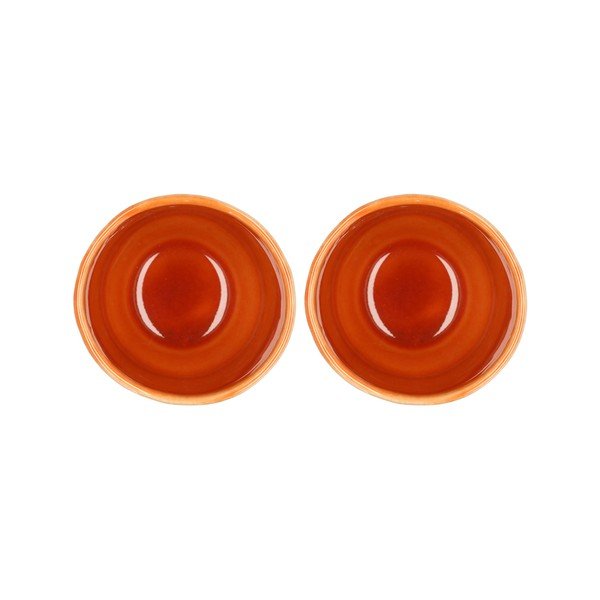Оранжеви чаши за еспресо от керамика в комплект от 2 чаши от 80 ml Styles - Villa Collection-image-1