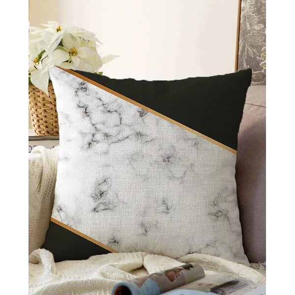 Калъфка за възглавница от памучна смес Shadowy Marble, 55 x 55 cm - Minimalist Cushion Covers