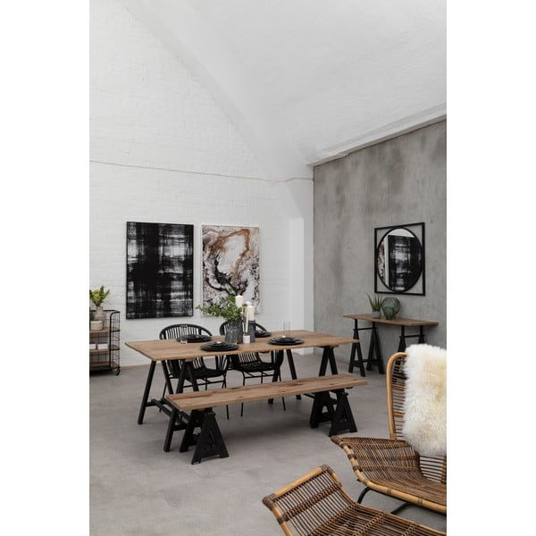 Конзолна маса с плот от борова дървесина в естествен цвят 45x130 cm Hampstead - Premier Housewares-image-1