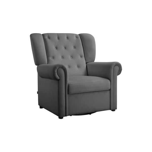 Сиво кадифено люлеещо се кресло Lillyse – Støraa