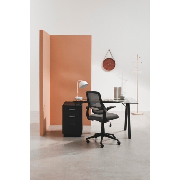 Черен тапициран офис стол Gilmore – Yes Everyday-image-1