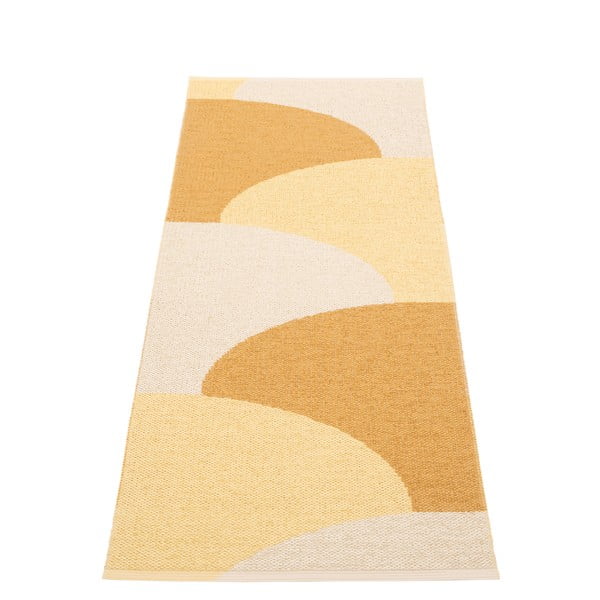 Пътека за открито и закрито в цвят жълта охра 70x180 cm Hill Ochre Pale Yellow – Pappelina