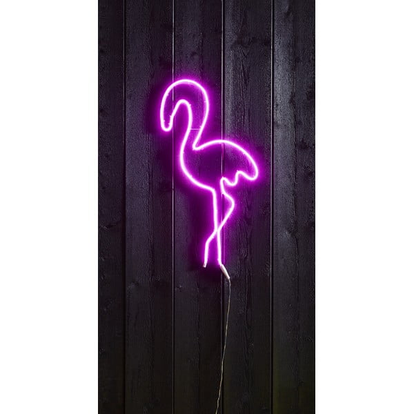 Nástěnná neonová světelná dekorace Star Trading Flatneon Flamingo, výška 74 cm