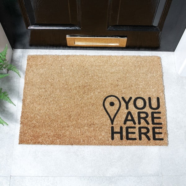 Изтривалка от кокосови влакна 40x60 cm You Are Here – Artsy Doormats-image-2