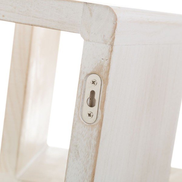 Бели рафтове в комплект от 3 бр., изработени от масивна дървесина Pavlovnia - Casa Selección-image-1