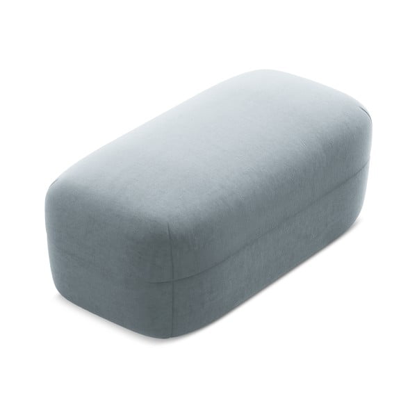 Светлосиня кадифена табуретка Moana – Makamii-image-2