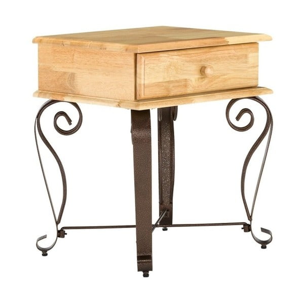Noční stolek ze dřeva z kaučukovníku SOB Constantin