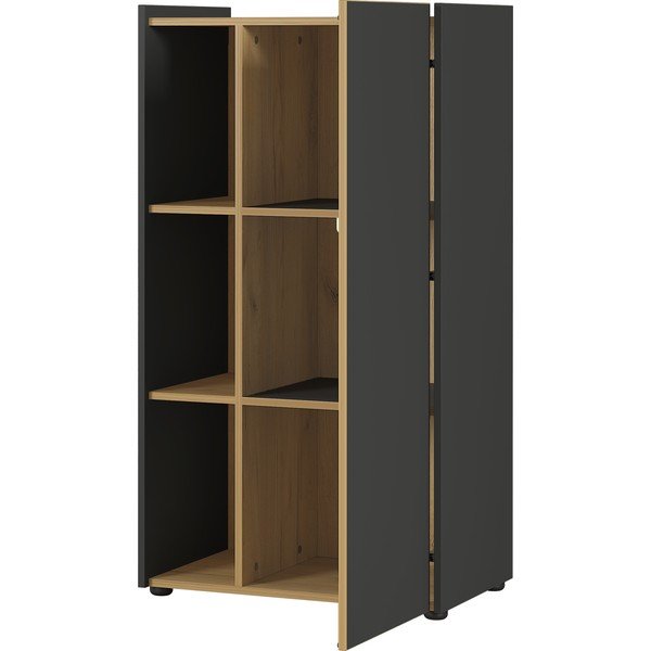 Тъмно сив шкаф за книги в дъб 62x115 cm Austin - Germania-image-2