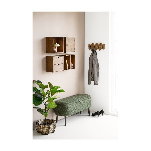 Зелена пейка от прежда с примки от букле Harlow – House Nordic-image-1